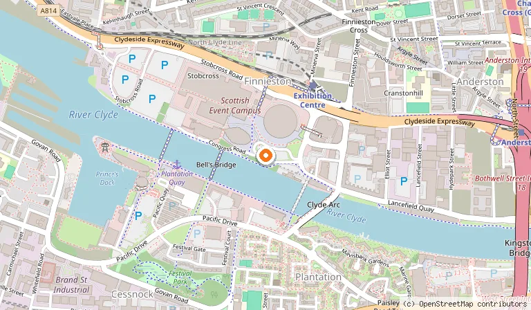 Map showing the location of Crowne Plaza Glasgow, an IHG Hotel in Glasgow