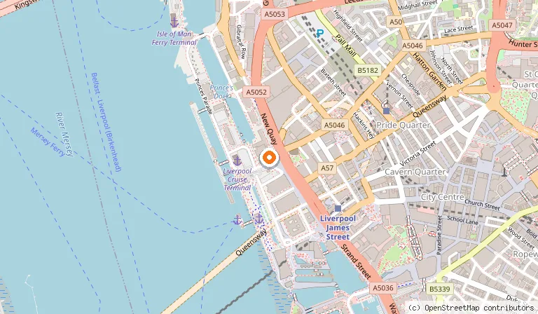 Map showing the location of Crowne Plaza Liverpool City Centre by IHG in Liverpool