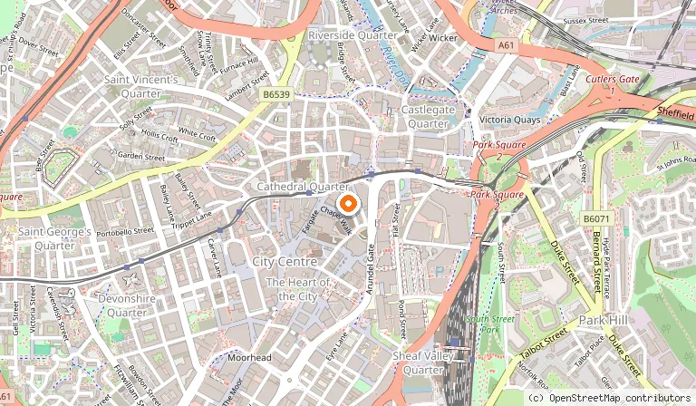 Map showing the location of Curzon Sheffield in Sheffield