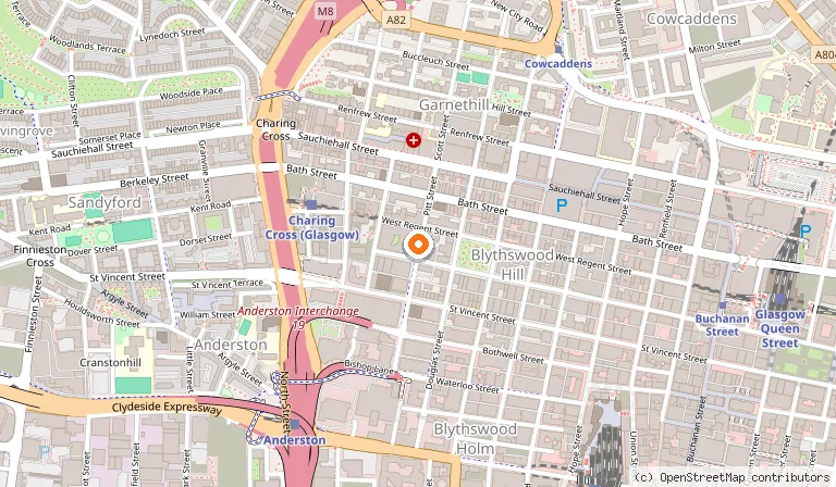 Map showing the location of Dakota Glasgow in Glasgow