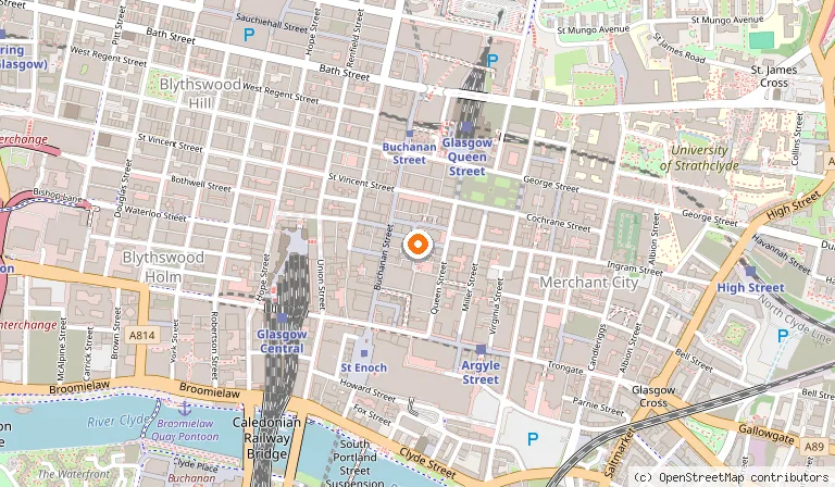 Map showing the location of Di Maggio's in Glasgow