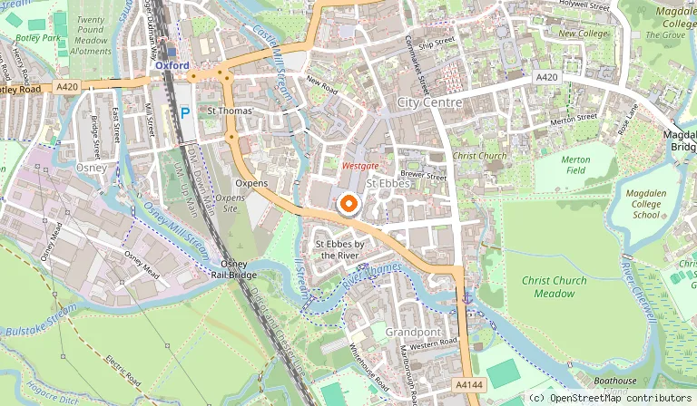 Map showing the location of Dirty Bones Oxford in Oxford