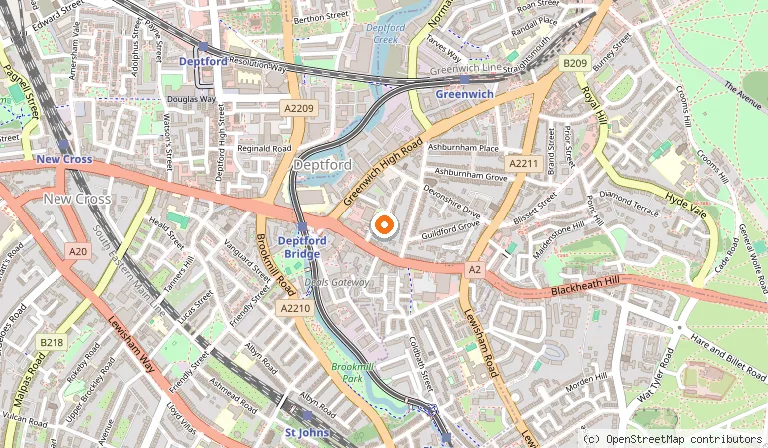 Map showing the location of DoubleTree by Hilton London Greenwich in London