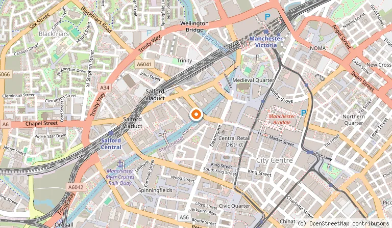 Map showing the location of eastZeast Riverside - Manchester in Manchester