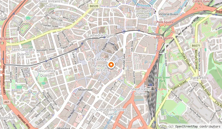 Map showing the location of Ego Mediterranean Restaurant & Bar, Sheffield in Sheffield