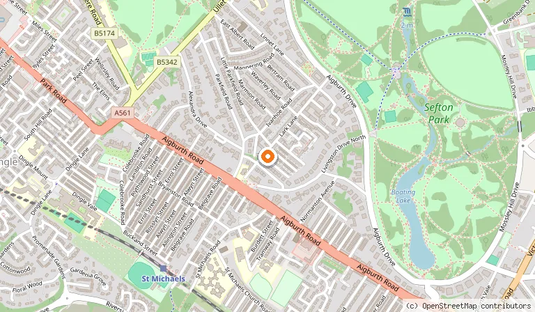 Map showing the location of Elif in Liverpool