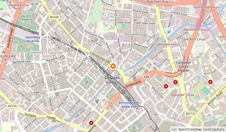 Map showing the location of Escape Live Birmingham in Birmingham