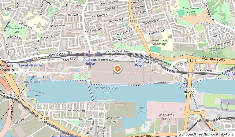 Map showing the location of Excel London in London