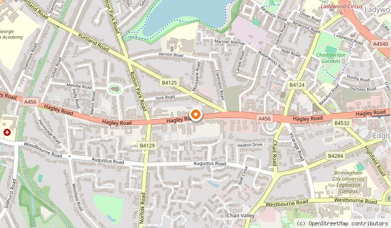 Map showing the location of Fiesta del Asado - Edgbaston in Birmingham