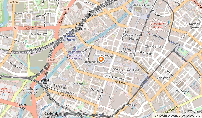 Map showing the location of Fogo de Chão Manchester - Original from Brazil in Manchester