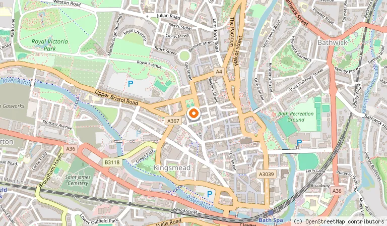 Map showing the location of Francis Hotel Bath in Bath