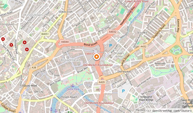 Map showing the location of Future Inn Bristol in Bristol