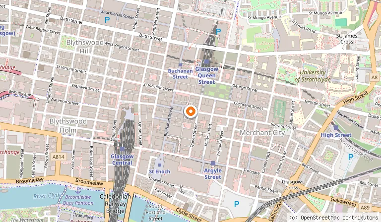 Map showing the location of Gallery of Modern Art in Glasgow