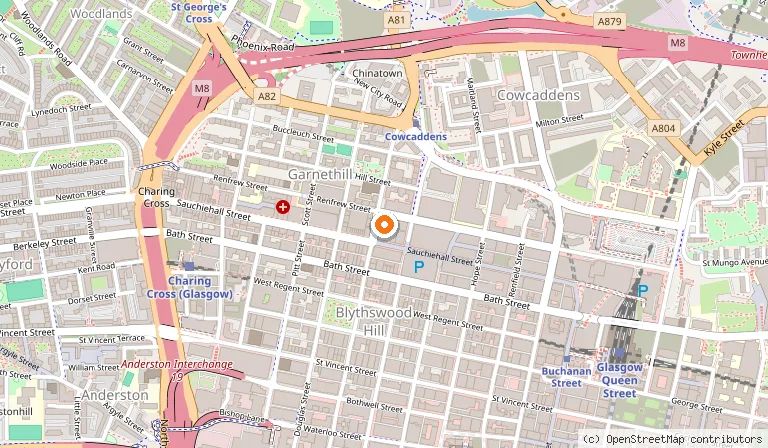 Map showing the location of Glasgow Film Theatre in Glasgow