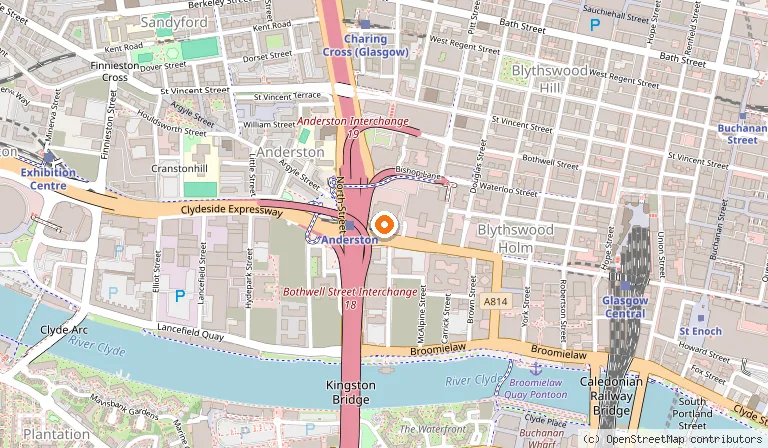 Map showing the location of Glasgow Marriott Hotel in Glasgow