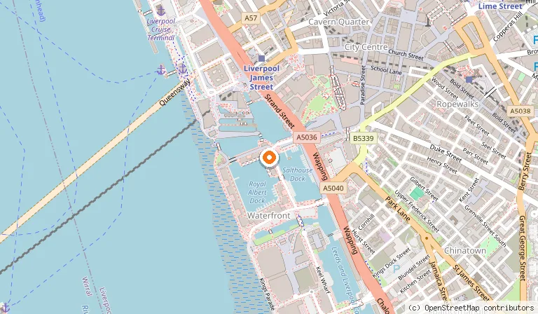 Map showing the location of Gusto Italian - Liverpool in Liverpool