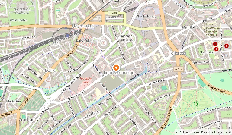 Map showing the location of Hampton by Hilton Edinburgh West End in Edinburgh