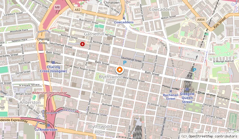 Map showing the location of Hampton by Hilton Glasgow Central in Glasgow
