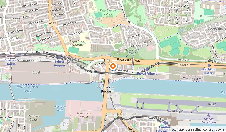 Map showing the location of Hampton by Hilton London Docklands in London