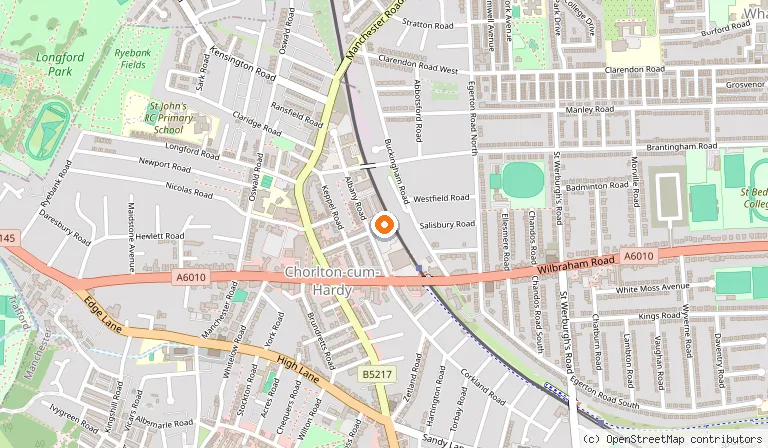Map showing the location of Head Over Heels in Manchester