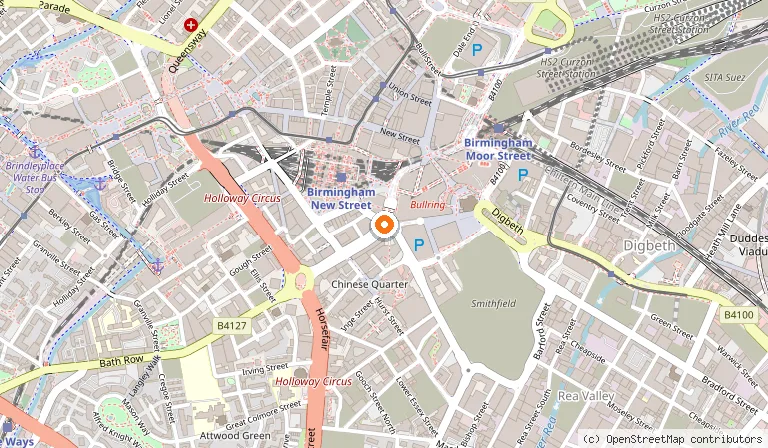 Map showing the location of Holiday Inn Birmingham City Centre by IHG in Birmingham