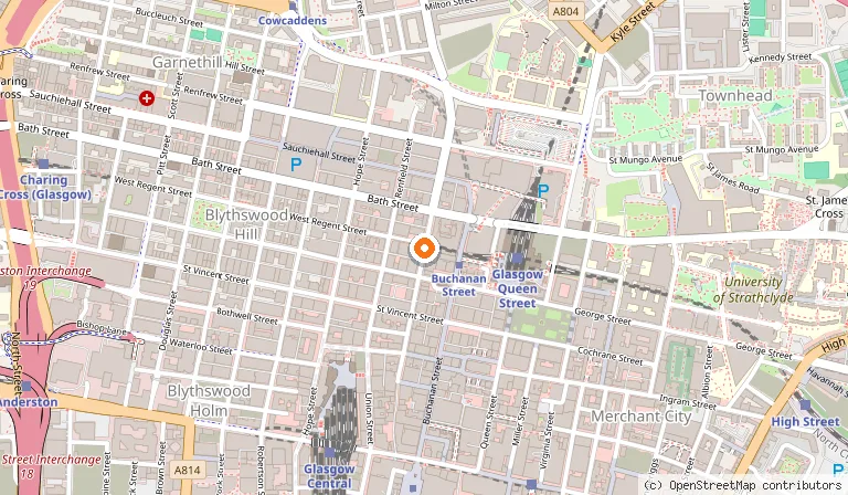 Map showing the location of Holiday Inn Express Glasgow - City Ctr Theatreland by IHG in Glasgow