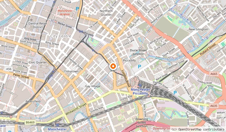 Map showing the location of Holiday Inn Manchester - City Centre by IHG in Manchester