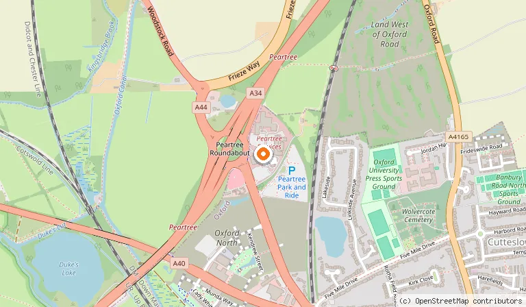 Map showing the location of Holiday Inn Oxford by IHG in Oxford