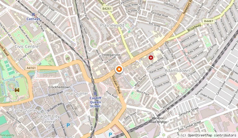 Map showing the location of Holland House Hotel Cardiff By Sunday in Cardiff