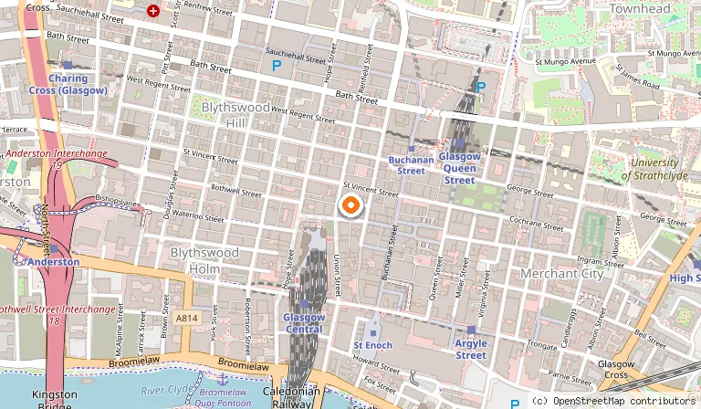 Map showing the location of Horseshoe Bar Glasgow in Glasgow