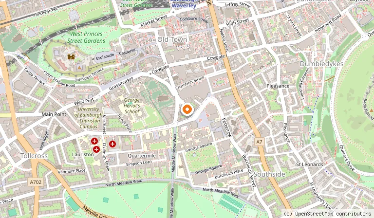 Map showing the location of Hotel du Vin & Bistro Edinburgh in Edinburgh