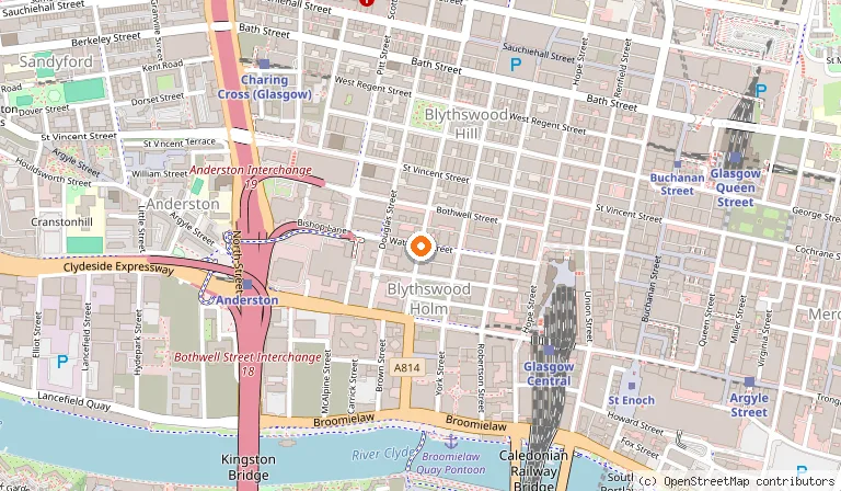 Map showing the location of Hotel Indigo Glasgow by IHG in Glasgow