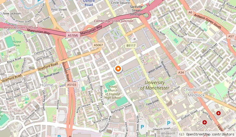 Map showing the location of Hyatt Regency Manchester in Manchester