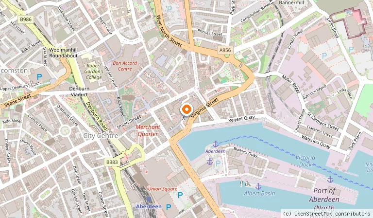 Map showing the location of ibis Aberdeen Centre - Quayside in Aberdeen