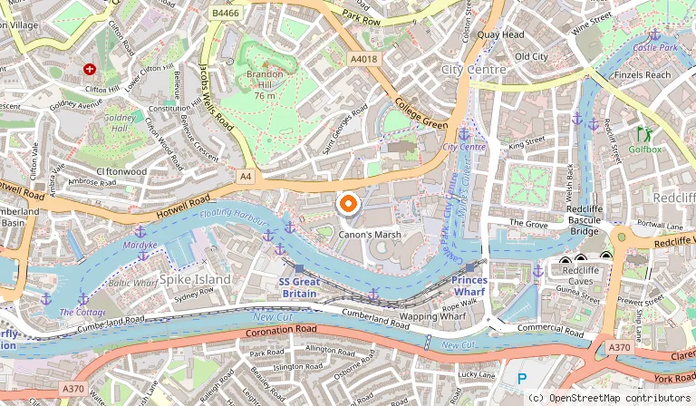 Map showing the location of ibis Bristol Centre in Bristol