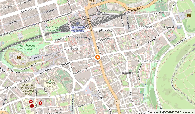 Map showing the location of ibis Edinburgh Centre Royal Mile - Hunter Square in Edinburgh