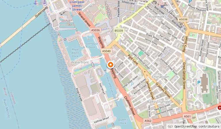 Map showing the location of ibis Liverpool Centre Albert Dock - Liverpool One in Liverpool