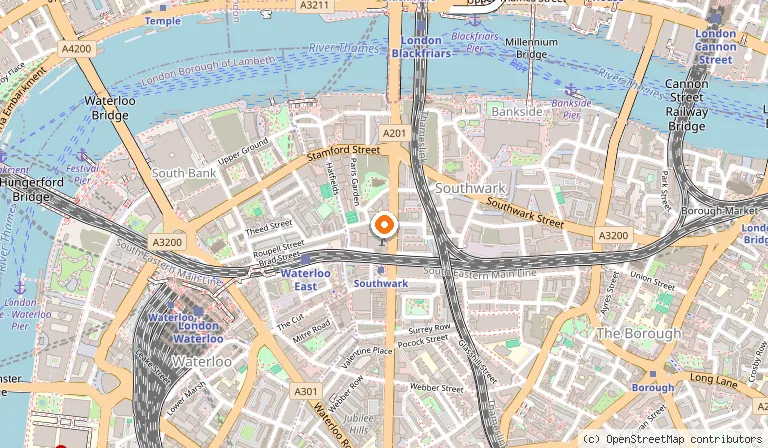 Map showing the location of ibis London Blackfriars in London