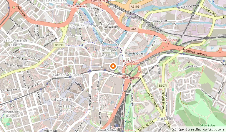 Map showing the location of ibis Sheffield City in Sheffield