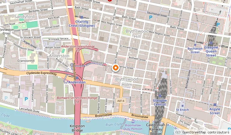 Map showing the location of ibis Styles Glasgow Central in Glasgow
