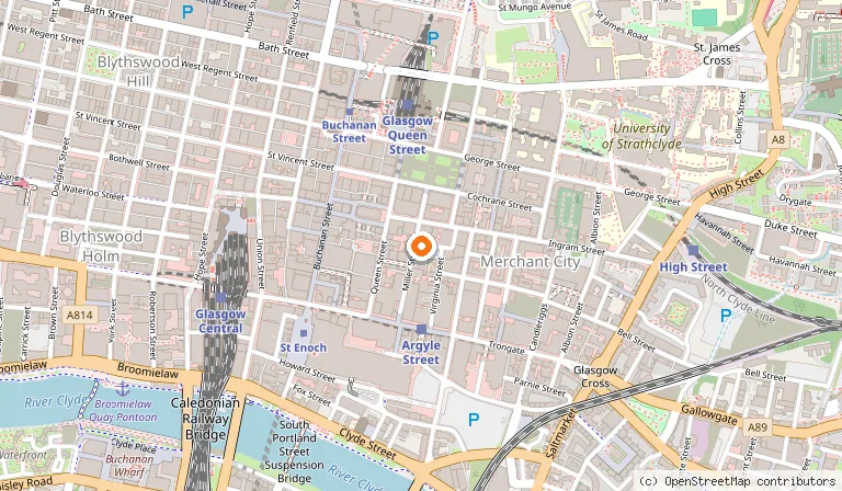 Map showing the location of ibis Styles Glasgow Centre George Square in Glasgow