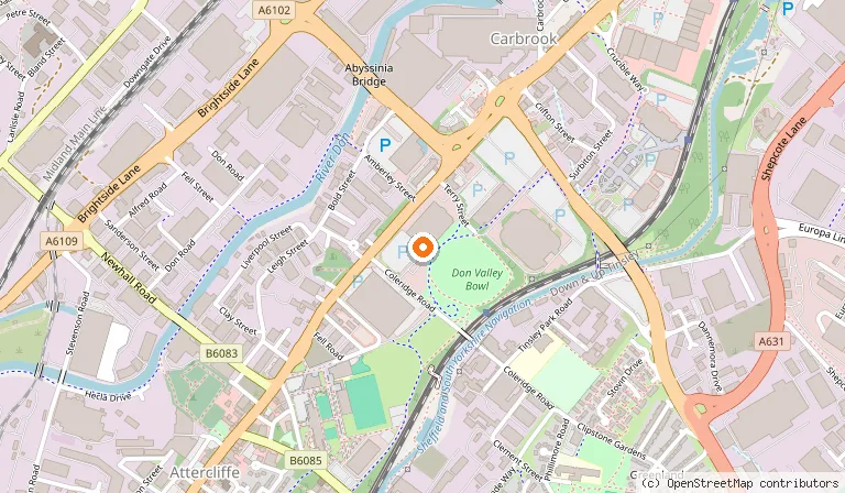 Map showing the location of Ice Sheffield in Sheffield