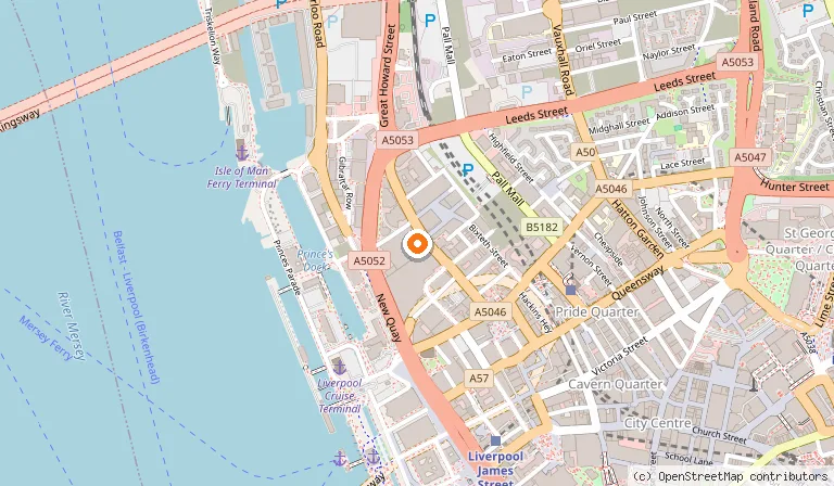Map showing the location of INNSiDE by Meliá Liverpool in Liverpool