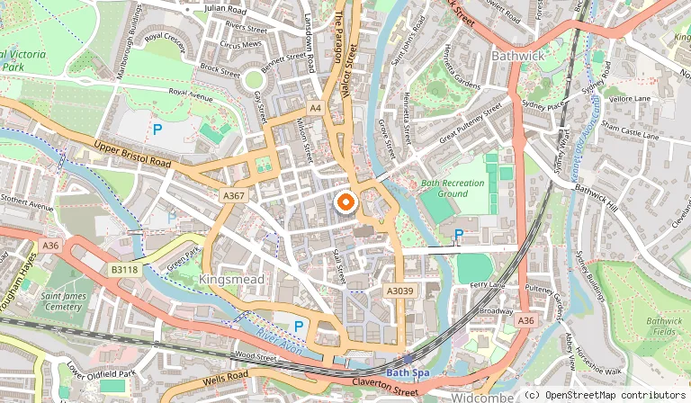 Map showing the location of Jars Meze in Bath