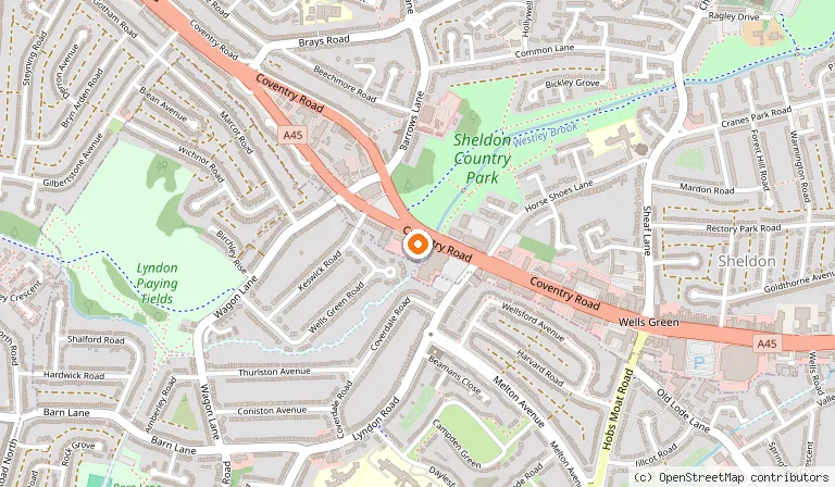 Map showing the location of Jilabi Indian Restaurant in Birmingham