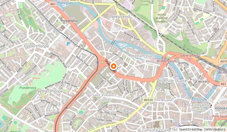 Map showing the location of JORO Restaurant in Sheffield