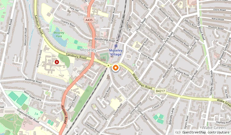 Map showing the location of Kobe Sizzlers Birmingham in Birmingham