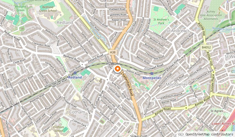 Map showing the location of Koocha Mezze Bar in Bristol