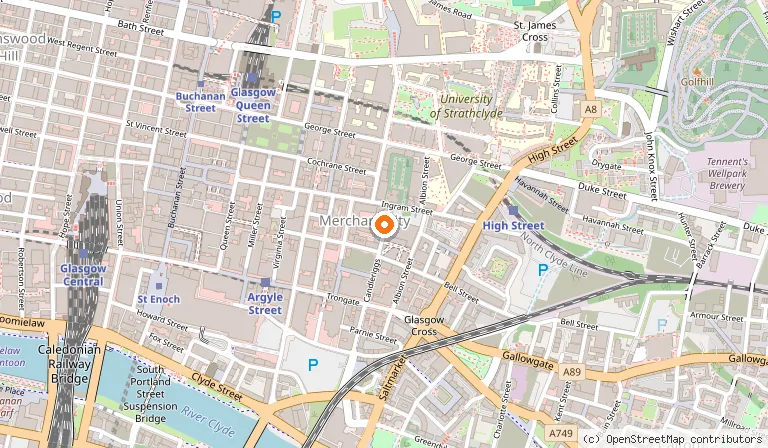 Map showing the location of KoolBa in Glasgow