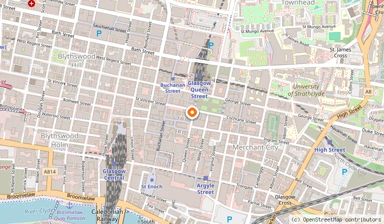 Map showing the location of La Vita in Glasgow